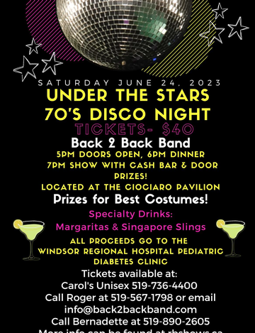 Event Under the Stars 70s Disco Dance Night